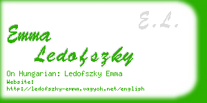 emma ledofszky business card